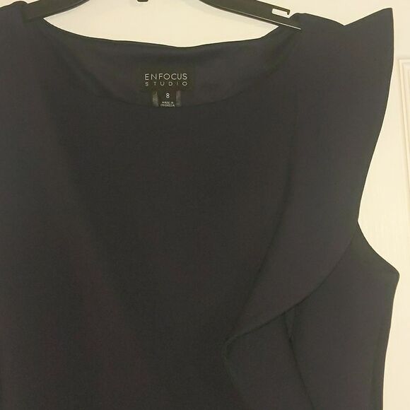 En focus studio women's navy sheath dress size 8 - Picture 5 of 5
